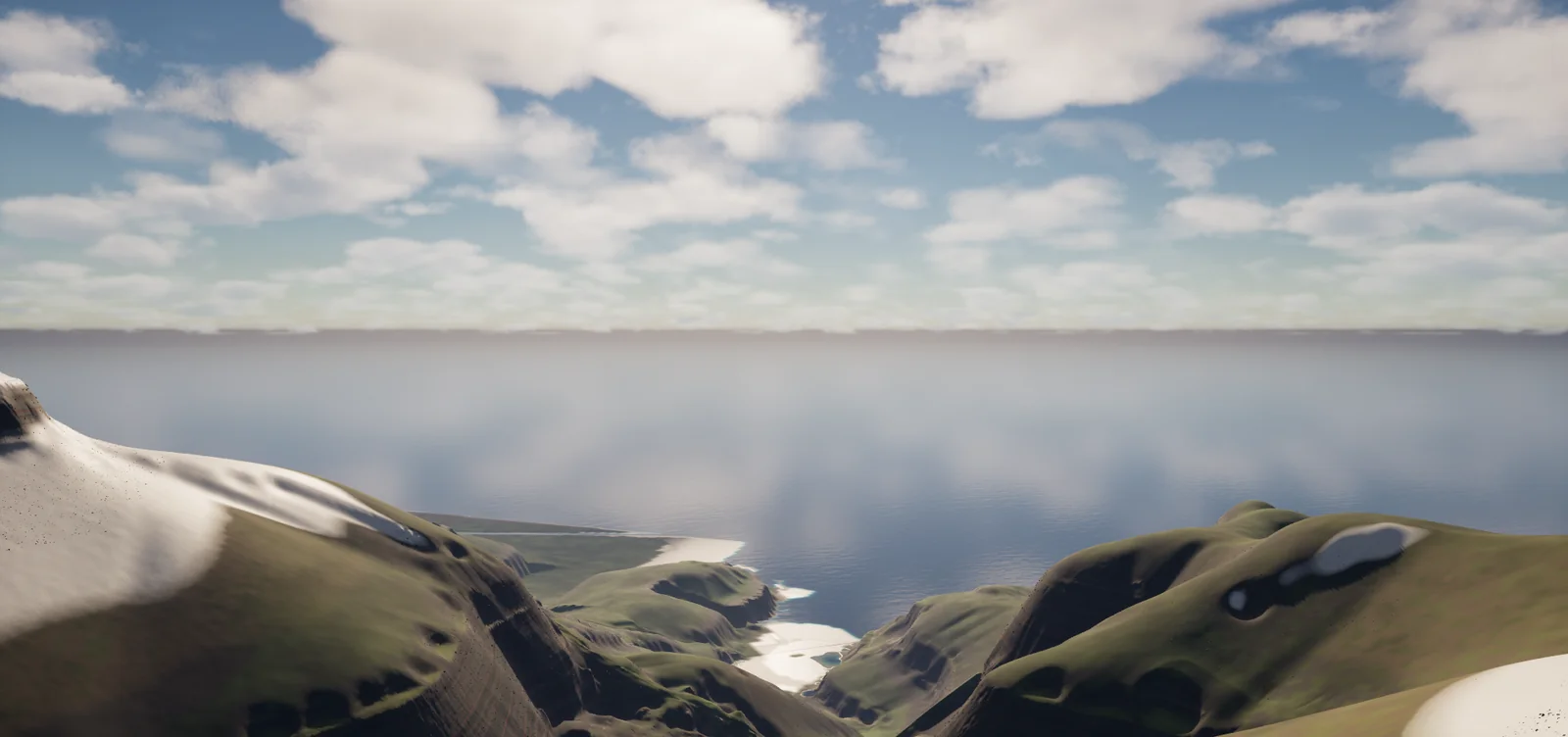 A high ridge overlooking the sea