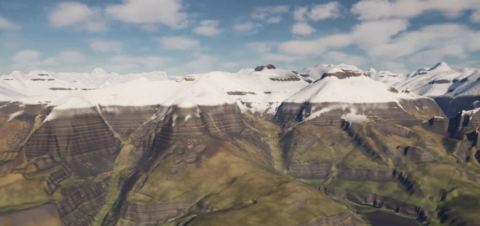 Snow across the same high country