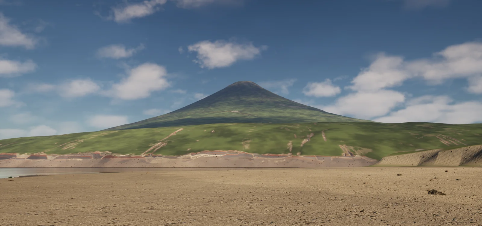 A cone above the coastal plain