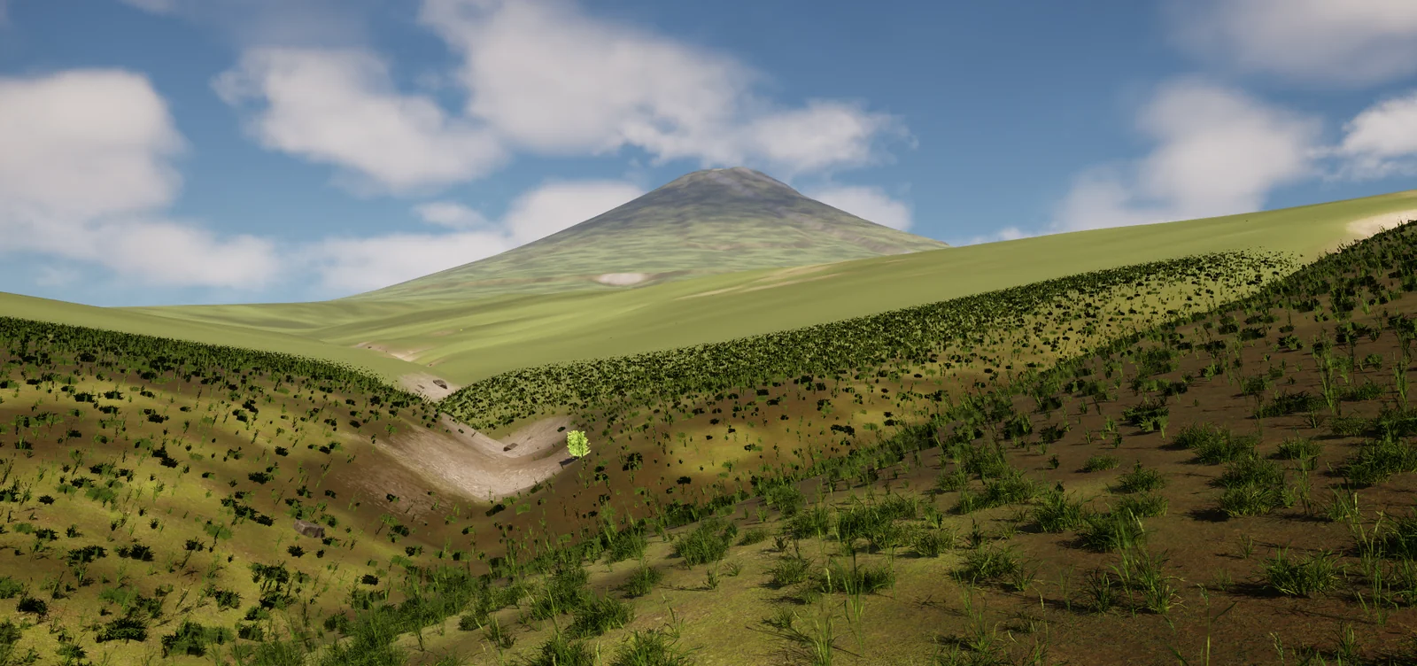 Following a green valley toward the cone