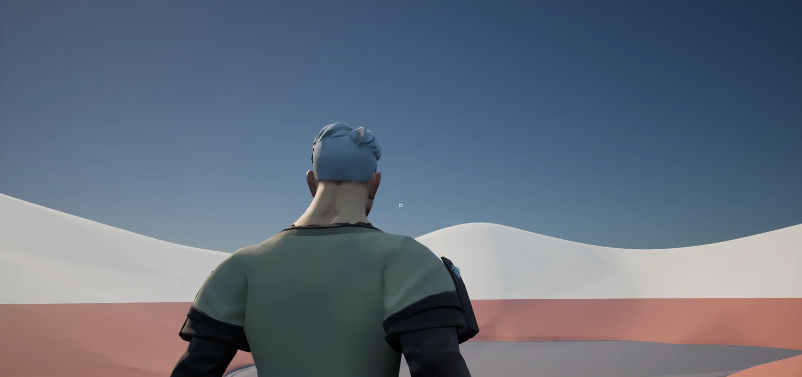 A traveller above the rock basin